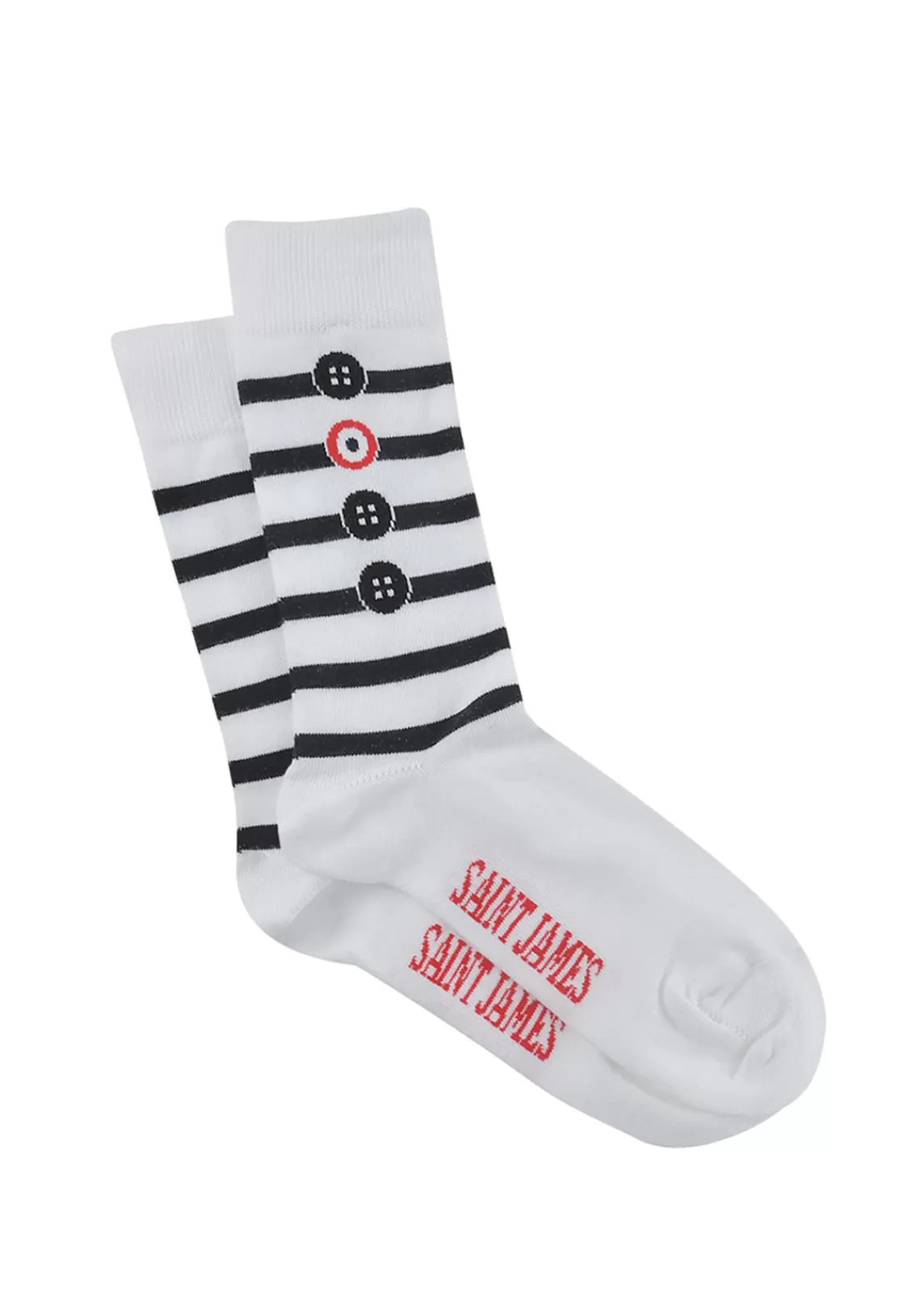 Shoes & Socks>Saint James Unisex socks with jacquard pattern BLANC/MARINE