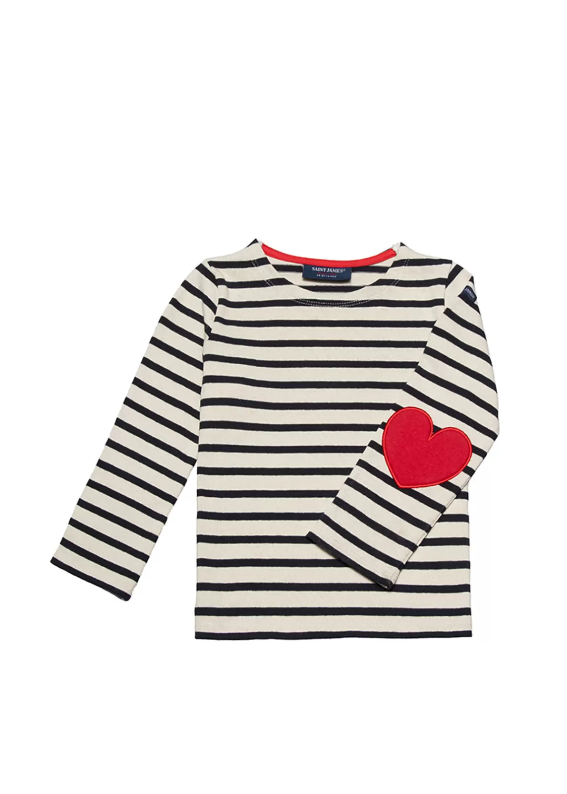 Sailor Striped Shirts>Saint James Vaujany striped sailor shirt for kids ECRU/MARINE