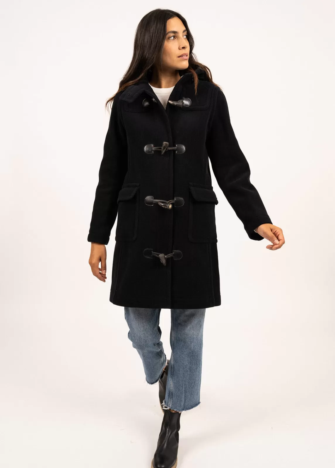 Coats & Peacoats>Saint James Venus classic duffle-coat NAVY