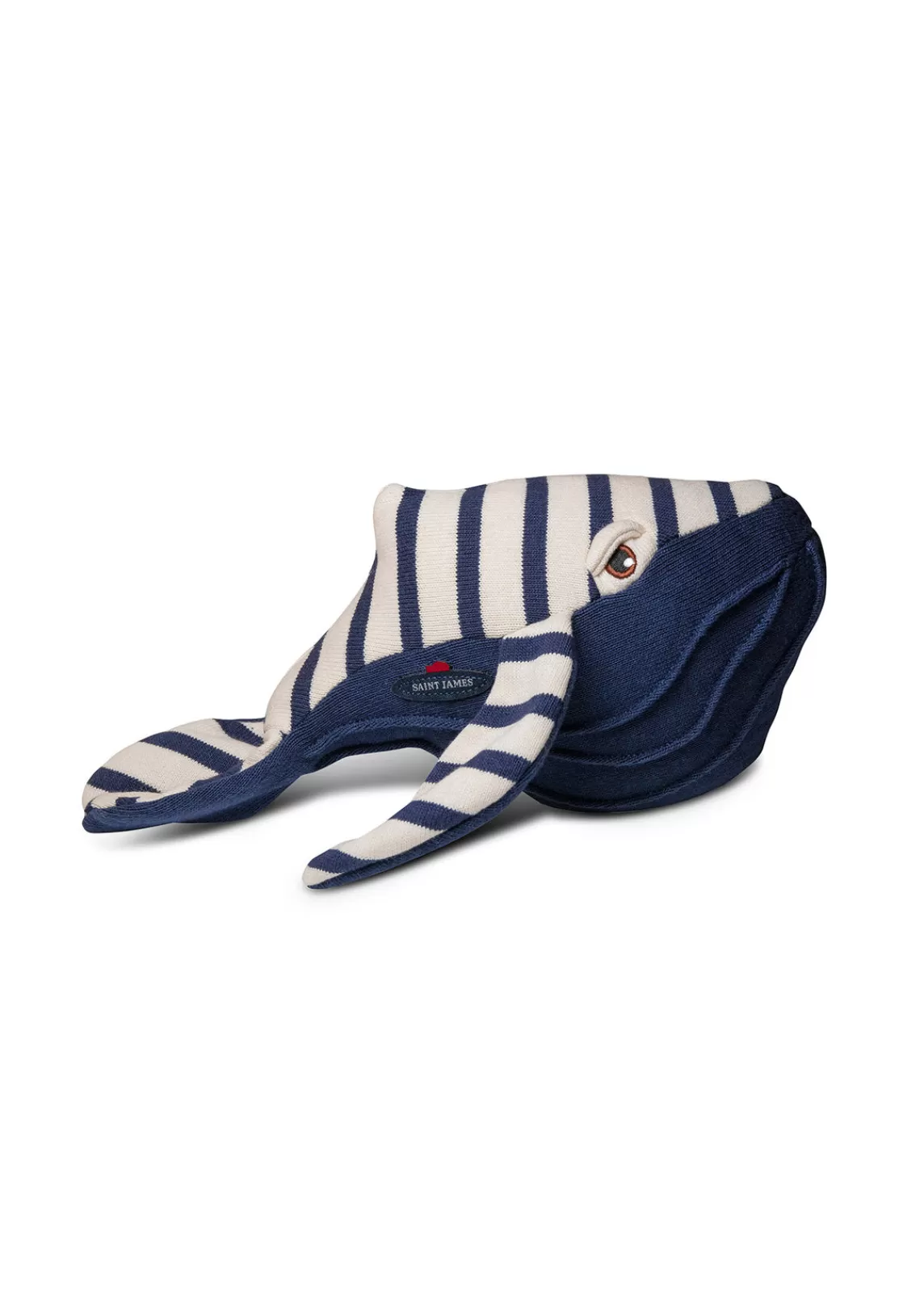 Soft Toys>Saint James Whale soft toy ECRU/MARINE