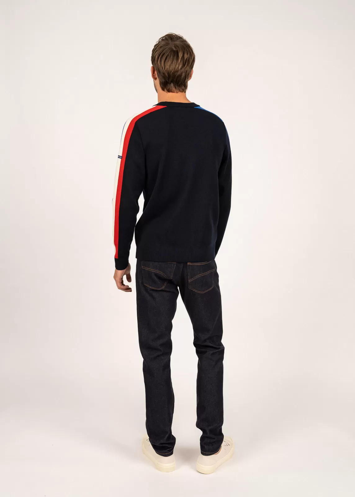 Jumpers & Cardigans>Saint James Wool raglan sleeve jumper NAVY/GITANE/ECUME/TULIPE