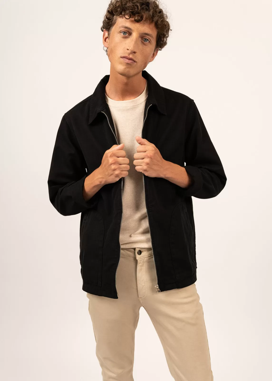 Shell Jackets & Raincoats>Saint James Zephyr smock style jacket NOIR